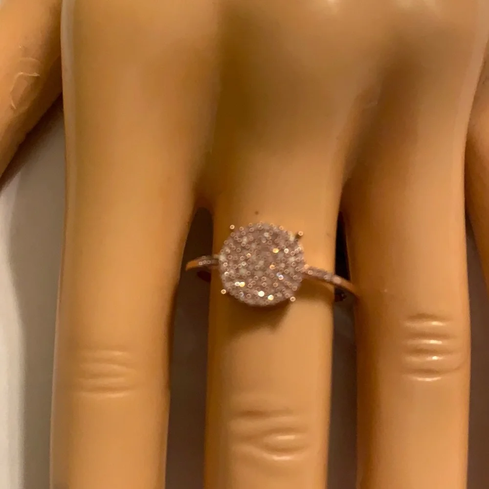 PINK DIAMOND RING, SIZE 8 - Picture 2 of 11